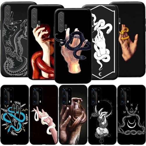 GX85 Hand Snake Silicone Case for Huawei P9 P10 P20 P30 P40 Y6 2018 Y7 Y9 Lite Pro Max Prime Mini