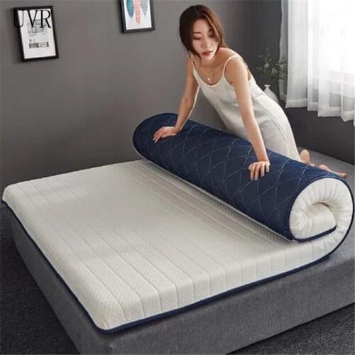 UVR Thick Natural Latex Mattress High-end Hotel Memory Foam Padding Bed Mat Slow Rebound Student Dormitory Foldable Tatami