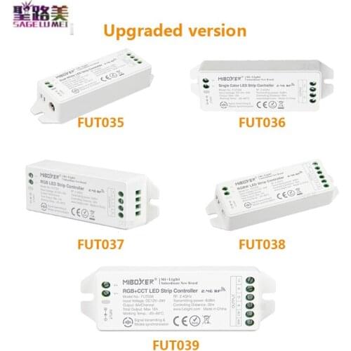 FUT035/FUT036/FUT037/FUT038/FUT039Upgraded 2.4GHz RGBW LED Strip Controller Smartphone APP/RF/Third Party Voice Control Mi-Light