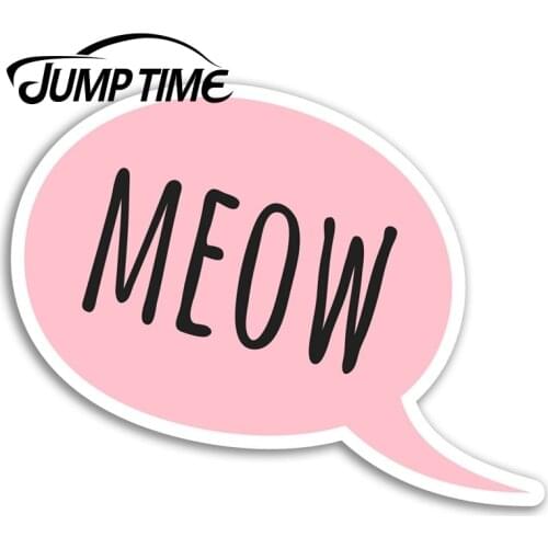 Jump Time for Meow Vinyl Stickers Cats Kitten Cat Cute Girls Sticker Laptop Bumper Decals Waterproof Car Accessories