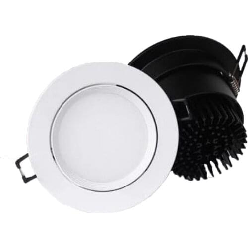 Dimbare Led Cob Spotlight Plafondlamp AC85-265V 5w7w9w12w15w Aluminium Inbouwspot Ronde Licht Indoor Verlichting simpl dimmer