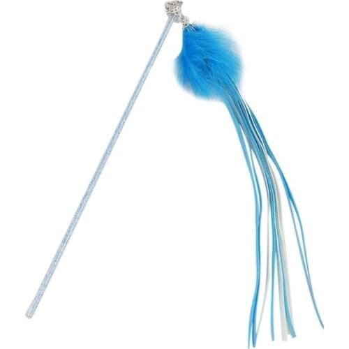 1pcs Cat Wand Teaser Toy For Kitten Plastic Interactive Cat Stick Feather Cat Teaser Wand With Bell For Gatos Pet Supplies