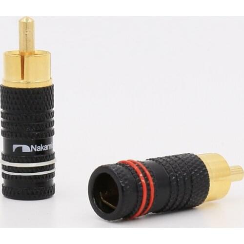 12PCS Gold RCA Male Plug Adapter Solder Audio Video Cable Connector
