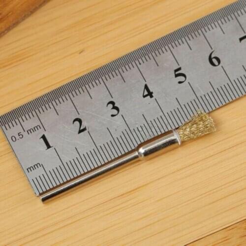 15 Pcs Brass Wire Wheel Brush Copper Polising Brushes Buffing Pencil 5mm For Rotary Tool Power Drill Tool