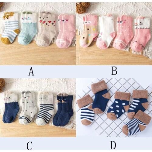 2020 4Pair / lot 0-1-3 year old baby socks newborn new baby toddler foot sock