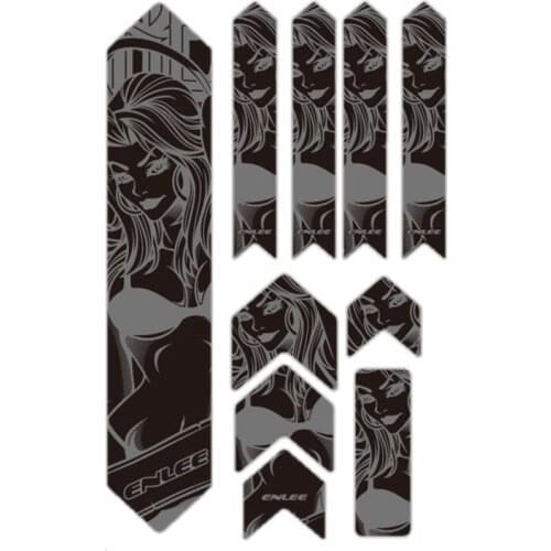 3D Bike Frame Protection Stickers Reflective Bicycle Paster Guard Cover Stickers Wear-Resistant Anti-Skid Protector for MTB Road