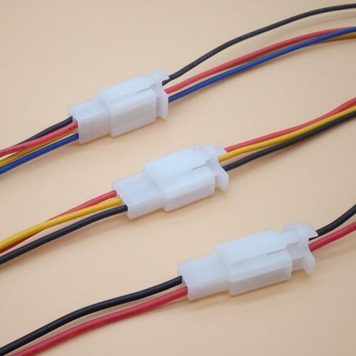 5set 2.8mm 2/3/4 Pin Male Female Plug Car Terminal Wire Connector Block Socket Terminal wire Length 10cm