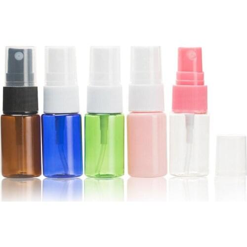500pcs/lot 10ml Empty Multicolor Perfume Cosmetic PET Atomizers Make Up Skin Toner Spray Bottle