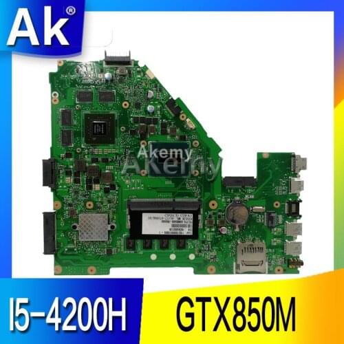 AK X550JD X550JK Laptop motherboard For Asus X550JD FX50J ZX50J A550J X550J X550 Test original mainboard I5-4200H 4G RAM GTX850M