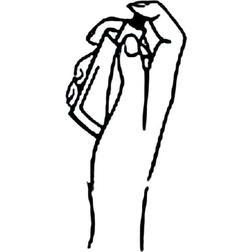 Car Stickers Fashion Fun Makeup Girl Girl Perfume Hand Car Decoration Stickers Waterproof Cover Scratch Black/white, 14cm*7cm