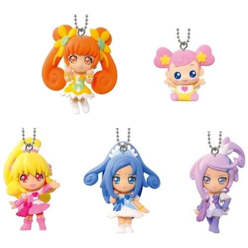 Bandai Genuine Gashapon Toys Pretty Cure 3 Kinds Action Figure Ornaments Phone Charms