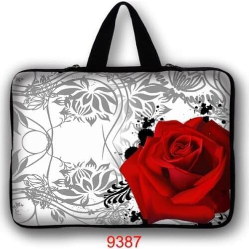 Red Rose Laptop Sleeve Bag for 2020 Macbook Air Pro 13 15 16 touch bar Notebook Sleeve Cover 11 12 13 14 15inch for Dell/HP/Acer