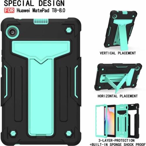 Tablet Case For Huawei MatePad T8 Kobe2-L03 KOB2-L09 Shockproof Cover Funda Hybrid Armor Tablet full body Protective Shell