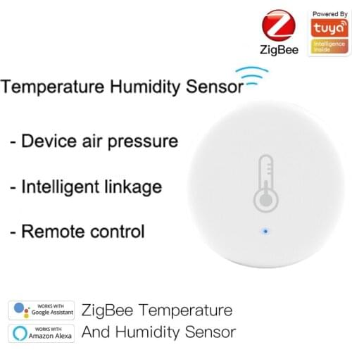 Tuya Temperature Humidity Sensor Alarm System Device Intelligent Home for Amazon Alexa Google Temperature Detector Security Prop