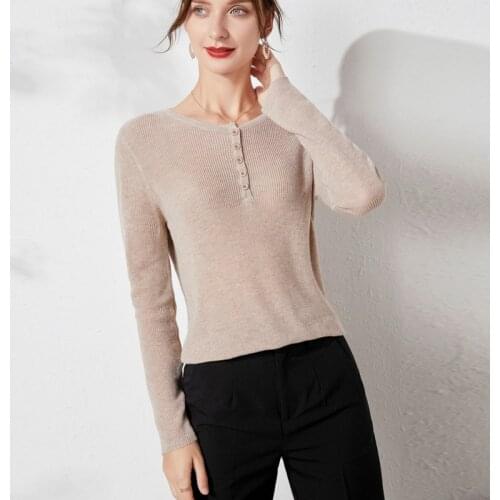 European and American Best-selling New Slim-fit All-match Womens Bottoming Shirt Fashion Trend Solid Color Womens Sweater