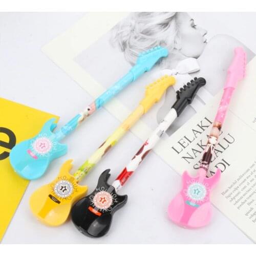 Ellen Brook 1 PCS Stationery Cute Guitar Gel Pen School Office Supply Handles Creative Pretty Lovely Musical Instrument Violin