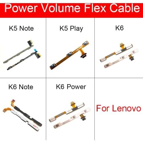 On/Off Power Volume Side Button Flex Cable For Lenovo Vibe K5 K6 Note Power K52e78 A7020 K53a48 K5Play Power Volume Flex Ribbon
