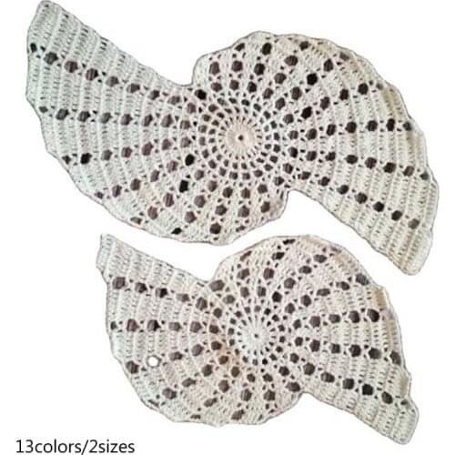 HOT lace cotton placemat cup coaster mug kitchen Christmas dining table place mat cloth Crochet tea coffee doily New Year pad