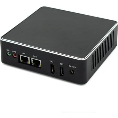 HYSTOU Intel Quad Core Celeron J3160 Fanless Mini PC 2LAN 1RS232 Pfsense Firewall Server Router Computer Support Windows Linux
