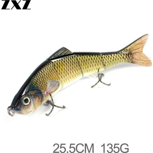 Artificial Big Bait Sea Fishing Lure 4 Segment 25.5cm 135g Lures Sinking Swimbait Crankbait Hard Baits + Treble Hooks Pesca T4