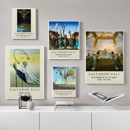 Famous Surrealism By Salvador Dali Canvas Paintings Abstract Posters and Prints Cubism Wall Art Pictures for Living Room Decor