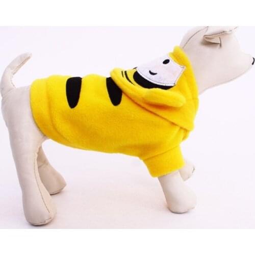 Halloween Tiger Costume Pet Winter Warm Fleece Clothes Dog Cosplay Hoodie Funny Apparel Dressing Up Party Outfits