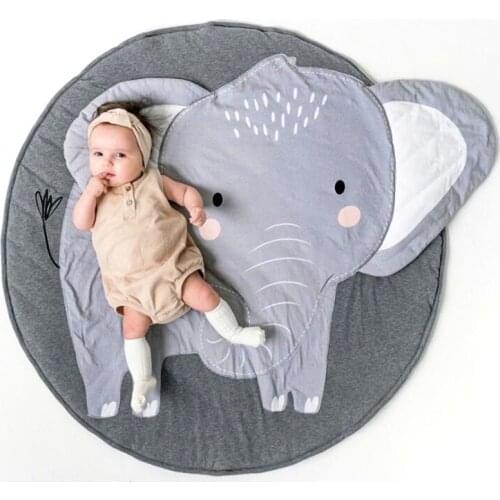 Baby Play Mat Pad Cotton Soft Infant Crawling Blanket Animal Cute Round Carpet Floor Rug Kids Children Room Nordic Toy Collector