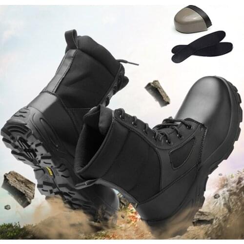 Men Safety Shoes Steel Toe shoes Anti-smashing Anti-puncture Construction Work shoes Boots Anti-slip Breathable Security shoes