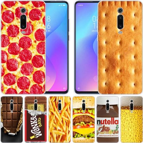 Soft Case Food Dessert Chocolate beer cheese for Xiaomi Pocophone F1 Mi 9T Pro CC9 CC9E 9 9SE 8 A3 A2 Lite A1 5X 6X Mix3 Play