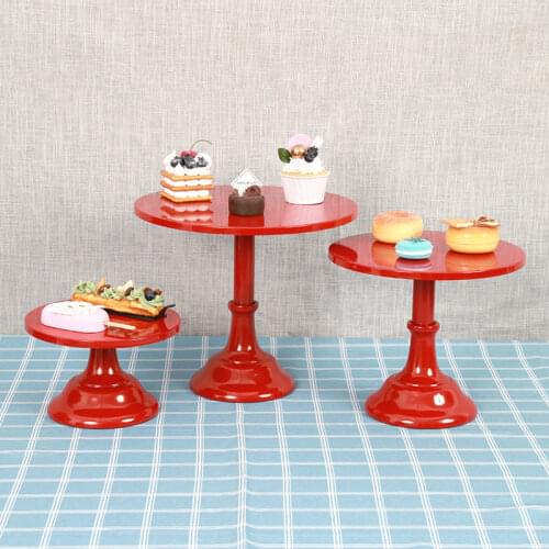 3 PIECE/SET Cake stand party display stand wedding decoration wrought iron birthday Candy plate tray dessert fudge desktop