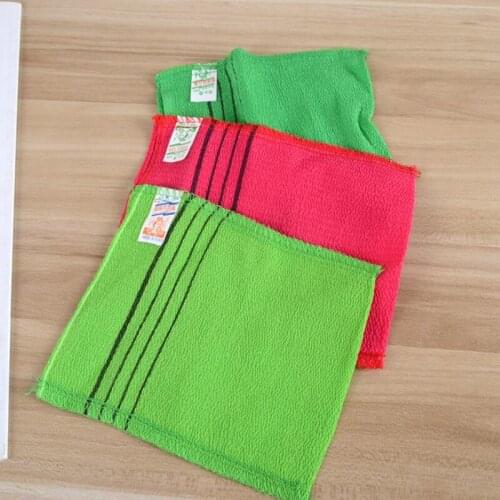 Bath Shower Wash Cloths Dead Skin Towel Glove Type Double Sided Bath Towel Exfoliating 18*12cm LX8441
