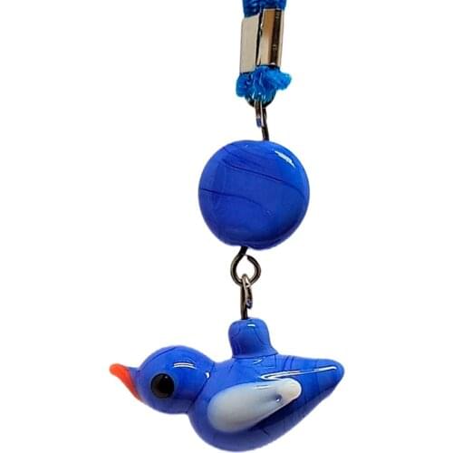 Bird And Evil Eye Bead Murano Glass Car Hanging Ornament Handmade Rear View Mirror Decor Auto Decoration Pendant Accessories