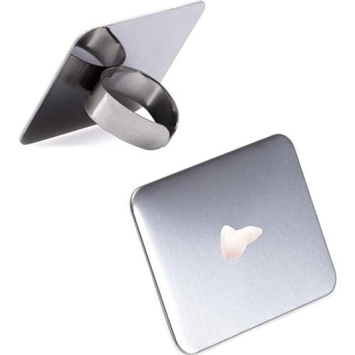 Mix Color Nail Makeup Palette Stainless Steel Ring Small Square Tools Finger Manicure Eyeshadow Cream Accessories Mini Plat