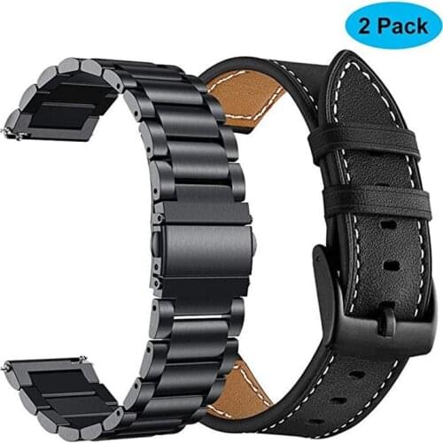 Metal Link Strap For Samsung Galaxy Watch 3 45mm 41mm Active 2 Gear S3 Band For Huawei GT 2 46mm Pro Amazfit Watch Bracelet