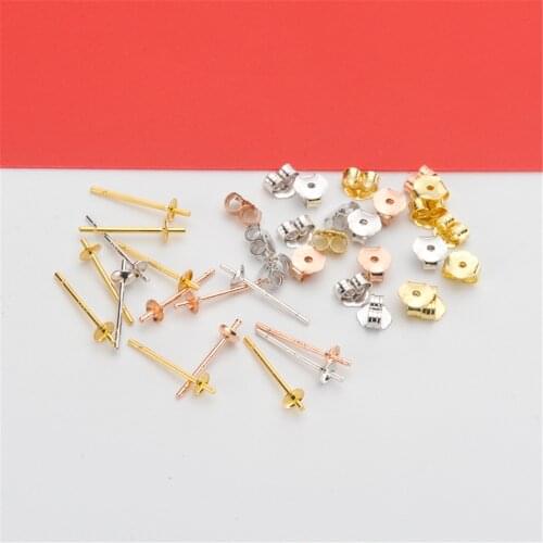 NEW ARRIVAL 925 Sterling Silver Earrings Mountings Findings Settings Jewelry Parts Fittings Accessories for Pearls Beads Stones