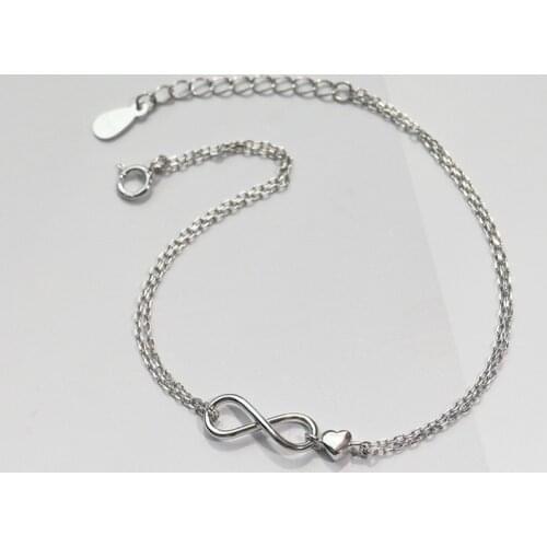 Modern Jewelry Love Bracelet Simple Hollow Geometric Personality Metal Silvery Plating Chain Bracelet For Celebration Gifts