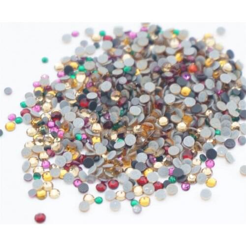 Mix Small Size Mix Colors Hotfix Rhinestones Shiny Flatback DMC Hot Fix Rhinestones Crystal Strass for Wedding Dress 171