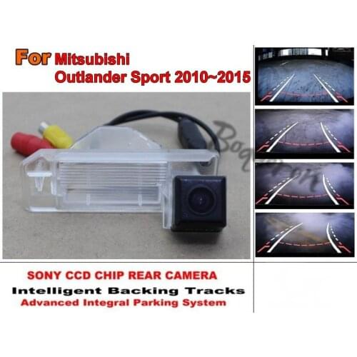 For Mitsubishi Outlander Sport 2010~2016 Smart Tracks Chip Camera / HD CCD Intelligent Dynamic Parking Car Rear View Camera