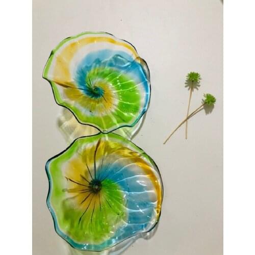 Blown Glass Wall Art Custom Made Plates Mouth Blown Modern Decorative Glass Wall Plates