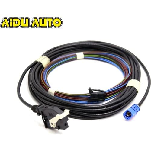 HIGH QUALITY For JETTA MK6 TIGUAN RGB Trunk Hand Rear View Reversing Camera harness Cable wire RCD510 RNS315 RNS510