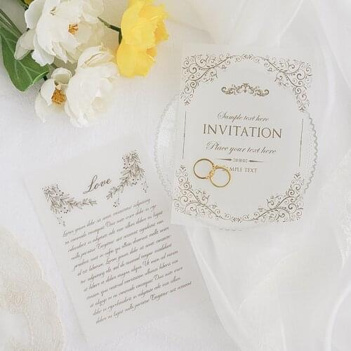 Jewelry Photography Props Retro Invitation Letter Butter Paper Translucent Ring Photograph Fotografia Photo Shoot Accessories