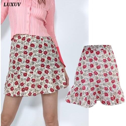 Womens Skirt Beach Harajuku Gypsy Pleated Clothing Ladies Flora Print Sukienka Boho Imitate Gauzy Short Mini Dress Lolita