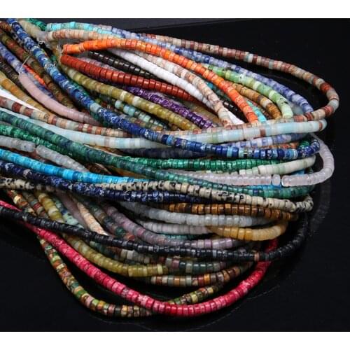 190Pcs Natural Stone Beads For Jewelry Making Coin Shaped Semi-precious Stone DIY Necklace Bracelet Bracelet Handiwork Accessory