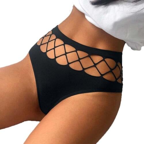 2-pack Sexy Hollow Underwear Seamless Sexy Underwear Ladies Elastic Underwear Large Size Breathable Mid-waist G String Underwear