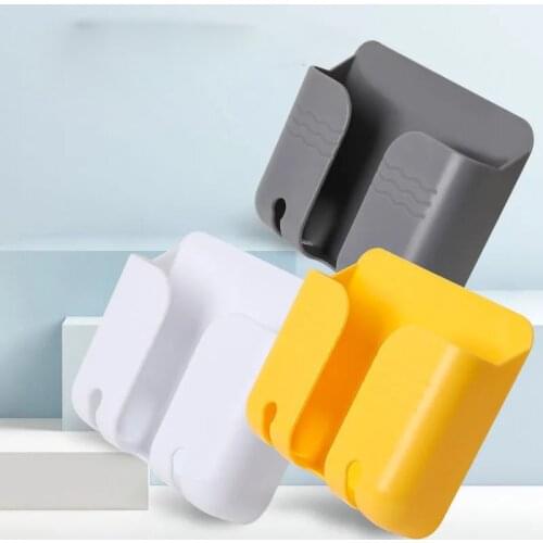 2021 Universal Phone Suction Wall Hook Charging Cable Wall Hanging Rack Hanger Mount Charge Cable Holder Home Power Socket Stand