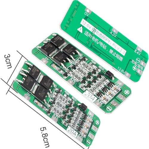 3S 20A 12.6V Li-ion Lithium Battery 18650 Charger Protection Board PCB BMS Cell Charging Protecting Module