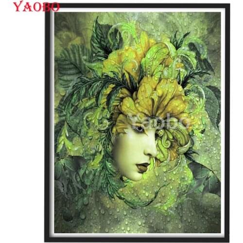 Diy 5d Diamond Painting Full Square Round Drill Fantasy Butterfly Woman Flower Painting Rhinestone Beads Diamond Embroidery