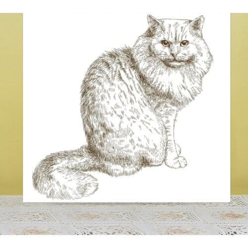 AZSG Noble cat Clear Stamps For DIY Scrapbooking/Card Making/Album Decorative Rubber Stamp Crafts
