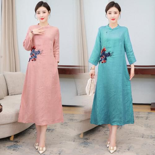 Льняные летние платья AZTERUMI China At AliExpress