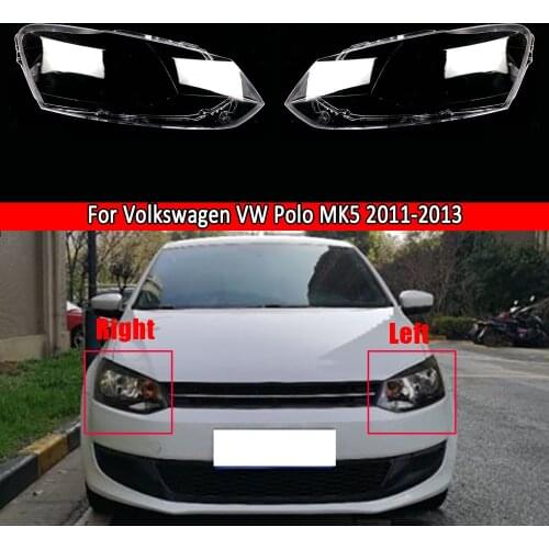 Car Headlamp Cover Auto Shell Cover For Volkswagen VW Polo MK5 2011 2012 2013 Headlight Clear Lens Lampshade Lampcover Shade